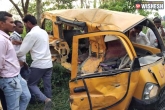 Train - Van clash  UP, Train - Van clash news, horrific train van clash kills 14 school kids in up, Uttar pradesh