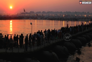 Triveni Sangam - Confluence of Holy Rivers Ganga, Yamuna and the invisible Saraswathy