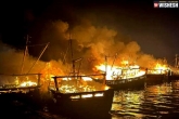 40 boats gutted in Visakhapatnam Harbour Fire Accident