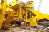 Massive Crane Collapse, Hindustan Shipyard, massive crane collapses at hindustan shipyard in vizag 11 killed, Hindu