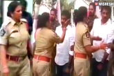 Janasena Party Worker news, Anju Yadav controversy, viral women police officer slaps janasena party worker, Video