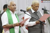 Karnataka politics, Karnataka politics, yediyurappa takes oath as chief minister of karnataka, Yediyurappa