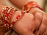 Indian tradition, color of love, red bangles in indian tradition, Women wearing red bangles