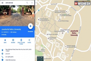 Type &lsquo;anti-national&rsquo;, Google maps show &lsquo;JNU&rsquo;