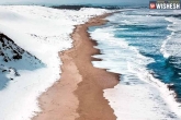 This Japanese beach is a combo of Sea, Sand and Snow