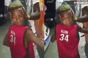 Boy twist his head around a full 180 degrees