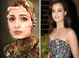 Bollywood actress Dia Mirza dresses as Snake for PETA ad Campaign