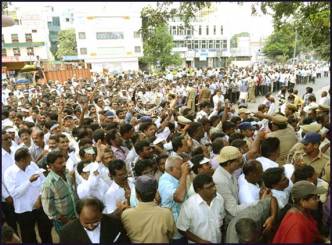 Thousands At LB Stadium Surroundings