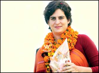 MLA caught zooming Priyanka Gandhi image