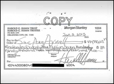 Wife rejects $1 Million Divorce cheque