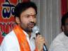 t stir, G Kishen Reddy, bjp to take on t issue, Kishen reddy