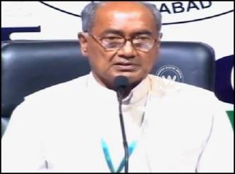 Digvijay Singh Speaks At Gandhi Bhawan