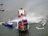oil spill, oil spill, fire brougnt under control on merchant vessel, Jawaharlal nehru