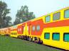 double-decker train secunderabad, double-decker train bangalore, double decker train to shuttle between hyd vizag soon, Rain in hyderabad