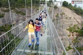 viral videos, glass bridge in China, china s massive scary glass bridge threatens tourists, Tourists