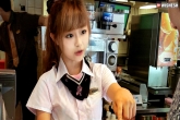 Taiwan McDonalds girl, Taiwan McDonalds girl, watch girl or doll serves mcdonald s customers, Mcdonald