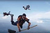 game videos, viral videos, scary game while skydiving, Diving