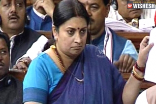 Smriti Irani quotes Durga poster, Congress forces adjournment