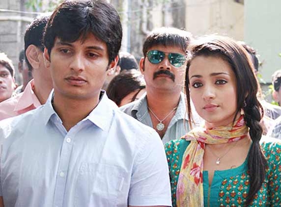 Mugamoodi Jiiva romances with Trisha 