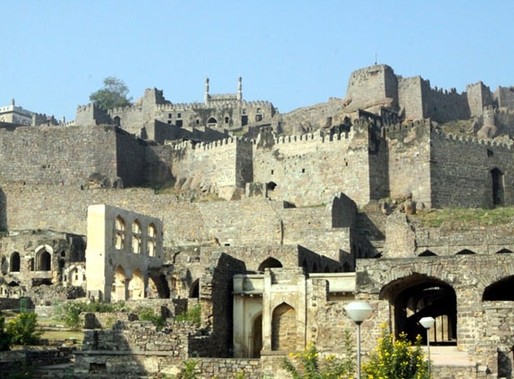Tension bursted over building temple in Golconda fort
