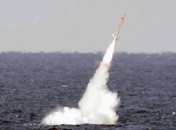 India successfully test-fired the underwater ballistic missile...