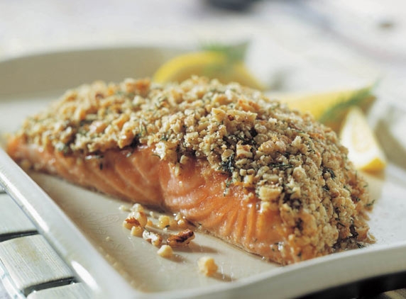 Walnut crusted salmon recipe