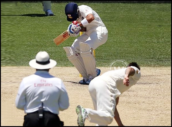 Kohli hit on head