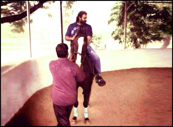 Before Bahubali, Prabhas was horsing around