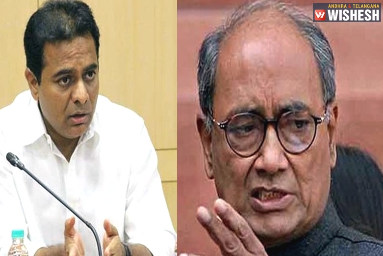 KTR, Digvijay Singh War On Twitter Over Hyd’s Drug Scandal Issue