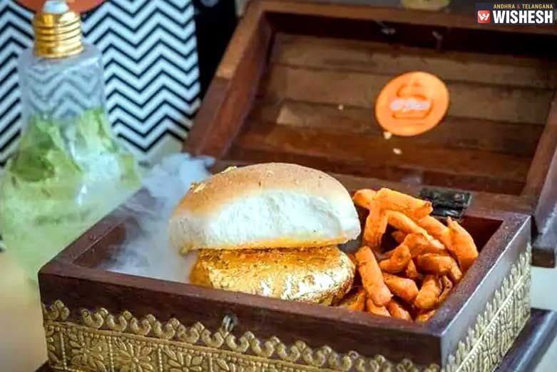 Vada Pav Sold in 22K Gold Plate in Dubai