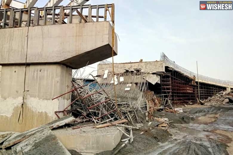 Ten Injured At LB Nagar Flyover Collapse