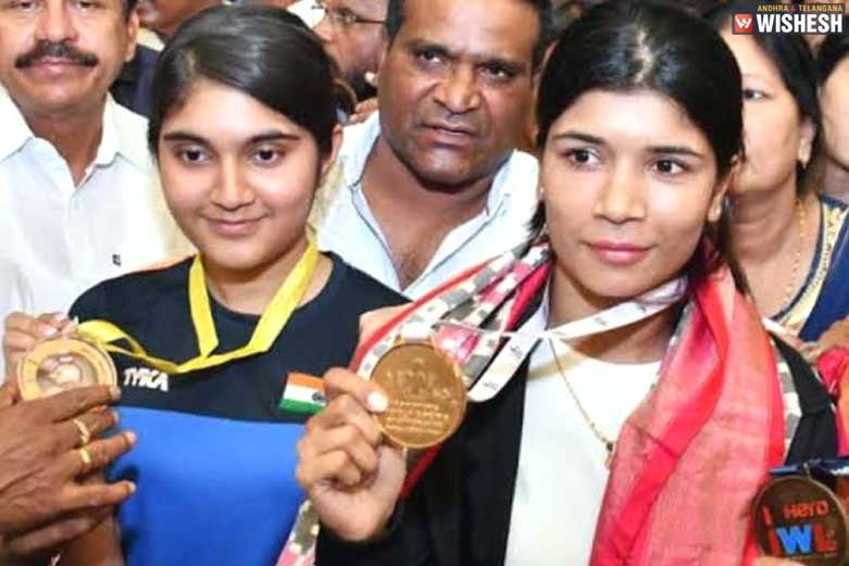 KCR announces Rs 2 crore cash reward to Nikhat Zareen and Esha Singh