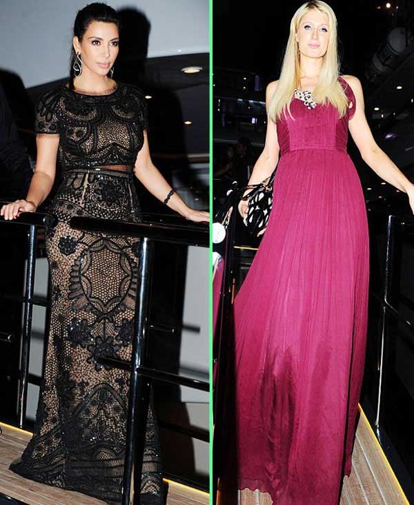 Kim Kardashian and Paris Hilton spotted in Cannes party