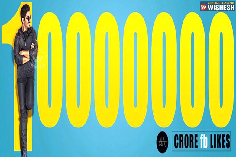 Allu Arjun thanks fans for 1 crore likes
