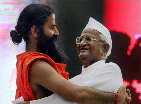 Anna irate over media after meeting Ramdev