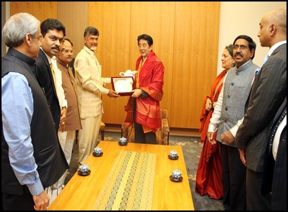 Chandrababu Naidu meet Japan PM Shinzo Abe