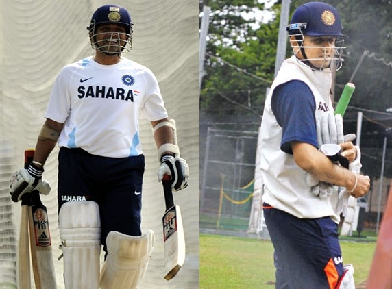 Tendulkar helps helper to train him at nets