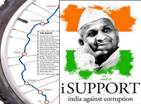 India's 2nd freedom struggle agnst corruption, Mumbai Motoroling